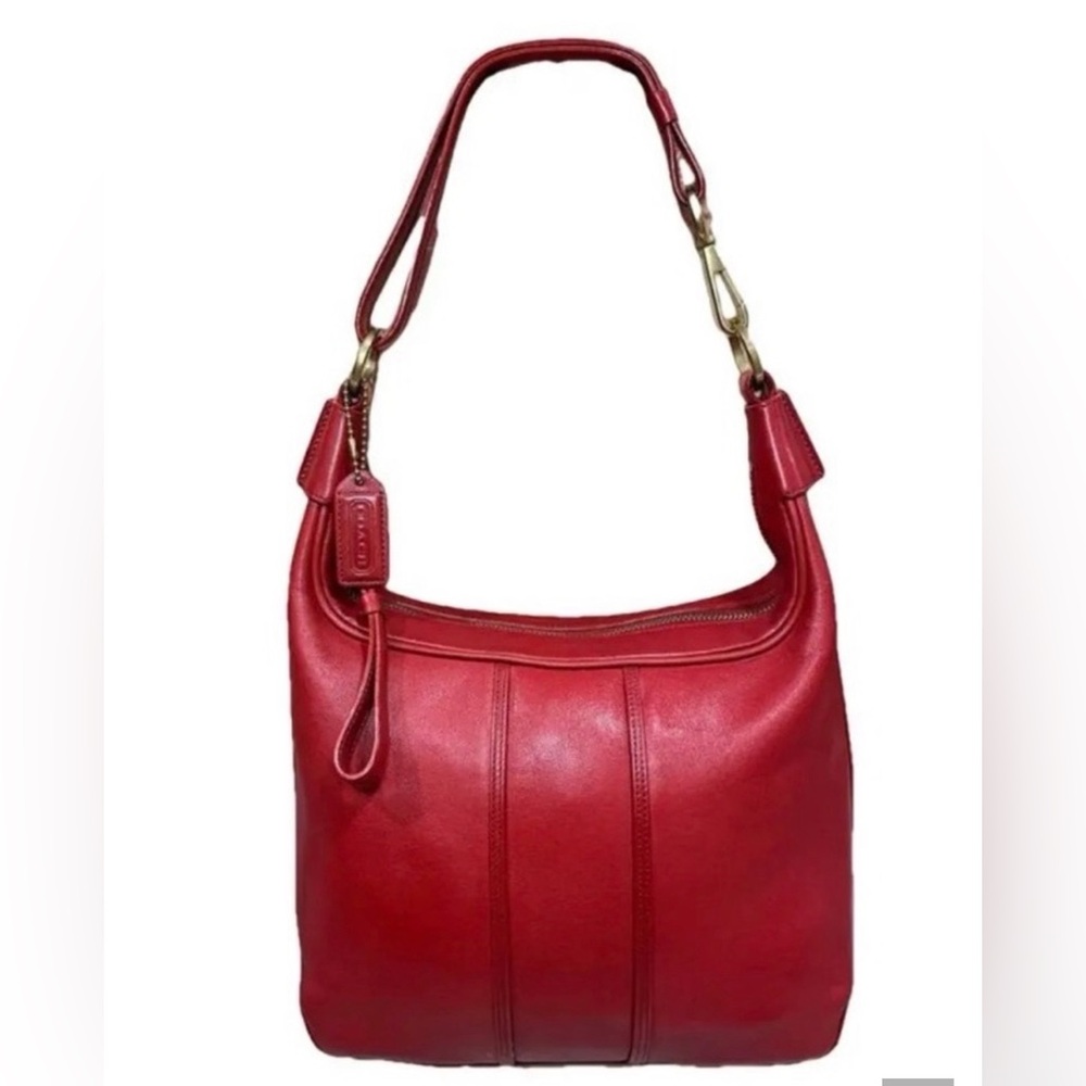 Coach Vintage Red Leather Amanda Bag